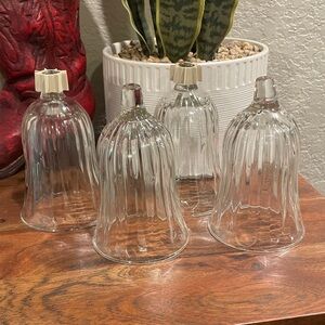 Vintage Set of 4 HOMCO Chantilly Panel
Rib Votive Cup Candle Holders